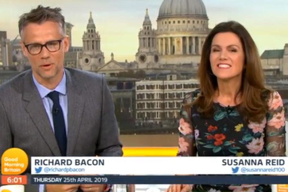 New gig: Richard Bacon with Susanna Reid on GMB (ITV)