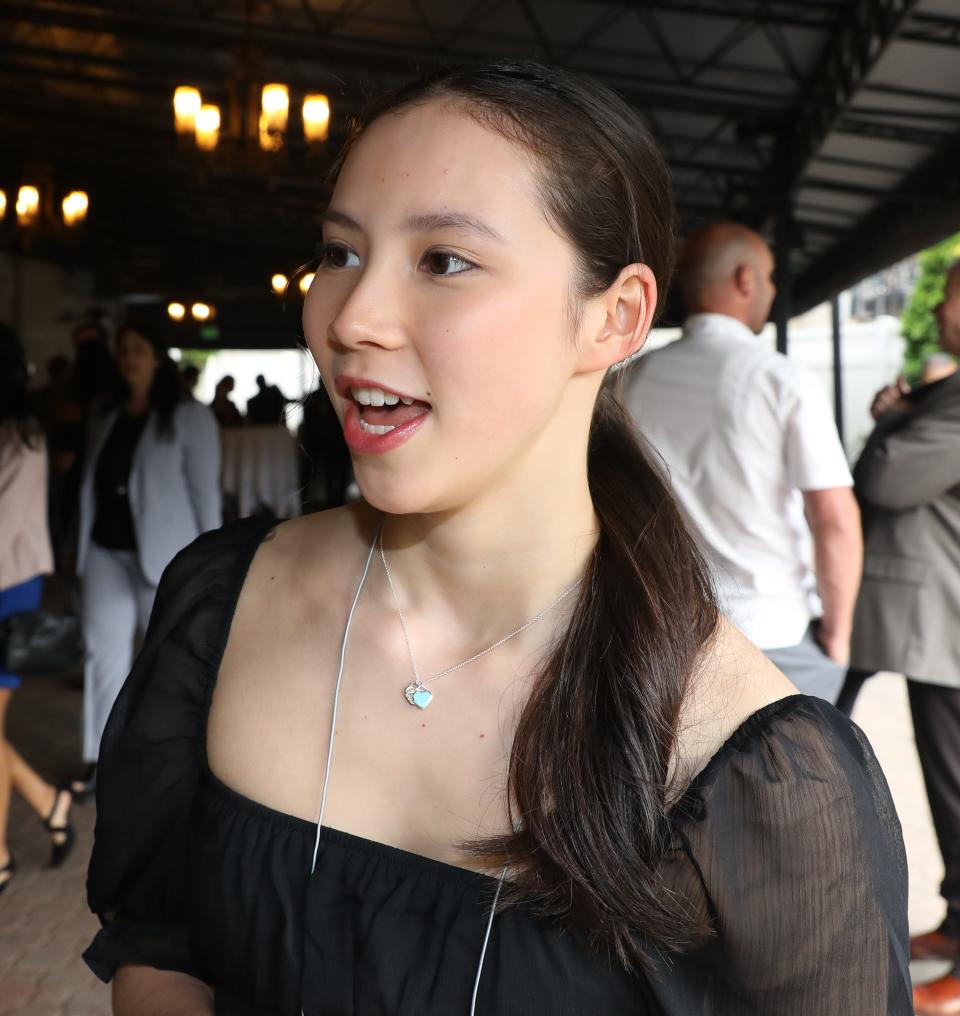 Madeline Rohde from Briarcliff High School is pictured during the 55th Carroll F. Johnson Scholastic Achievement Dinner at the Westchester Marriott in Tarrytown, May 24, 2023. 