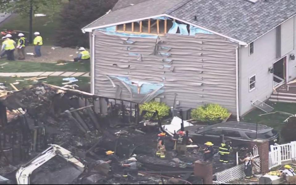 Chopper 11 shows extensive damage after home explosion in Plum