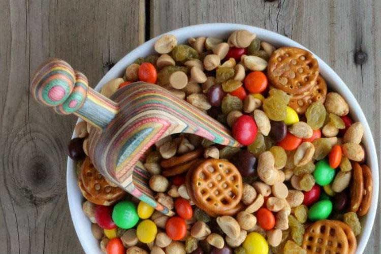 <p>This trail mix recipe uses Peanut Butter M&M’s, salted peanuts, Reese’s Pieces and more to create the perfect snack to take with you on a <a href="https://www.theactivetimes.com/scenic-beginner-hiking-trails-national-parks?referrer=yahoo&category=beauty_food&include_utm=1&utm_medium=referral&utm_source=yahoo&utm_campaign=feed" rel="nofollow noopener" target="_blank" data-ylk="slk:hiking trip;elm:context_link;itc:0;sec:content-canvas" class="link ">hiking trip</a> or to eat at home while <a href="https://www.theactivetimes.com/home/stream-happy-shows-to-watch-netflix?referrer=yahoo&category=beauty_food&include_utm=1&utm_medium=referral&utm_source=yahoo&utm_campaign=feed" rel="nofollow noopener" target="_blank" data-ylk="slk:streaming happy shows on Netflix;elm:context_link;itc:0;sec:content-canvas" class="link ">streaming happy shows on Netflix</a>.</p> <p><a href="https://www.thedailymeal.com/best-recipes/easy-homemade-peanut-butter-trail-mix-recipe?referrer=yahoo&category=beauty_food&include_utm=1&utm_medium=referral&utm_source=yahoo&utm_campaign=feed" rel="nofollow noopener" target="_blank" data-ylk="slk:For the Peanut Butter Lovers Trail Mix recipe, click here.;elm:context_link;itc:0;sec:content-canvas" class="link ">For the Peanut Butter Lovers Trail Mix recipe, click here.</a></p>