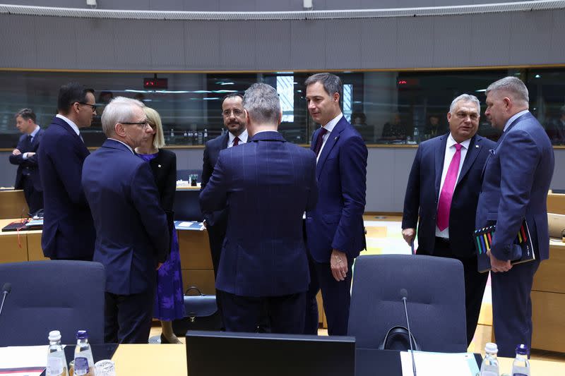 EU leaders attend a summit in Brussels