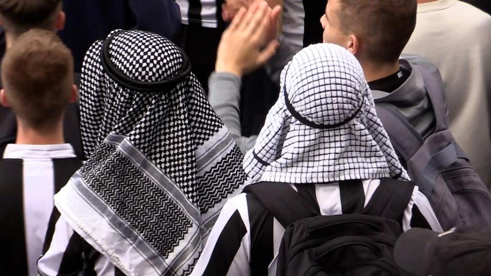 Newcastle United fans have been asked not to wear Arab dress – unless they usually do so (PA) (PA Wire)