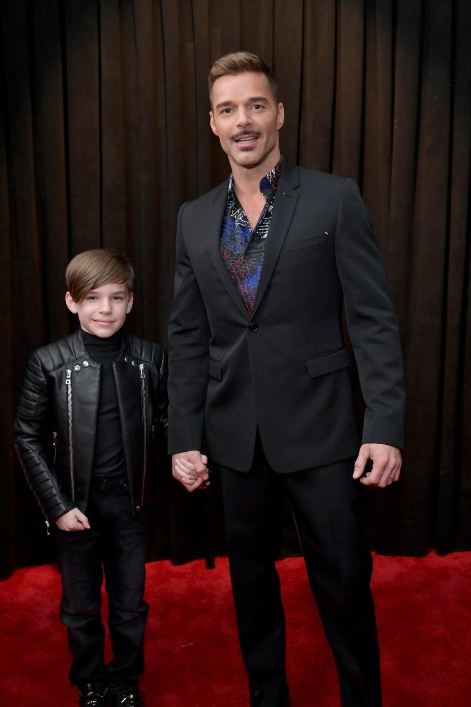 Ricky Martin with Matteo (Neilson Barnard / Getty Images for The Recording Academy)