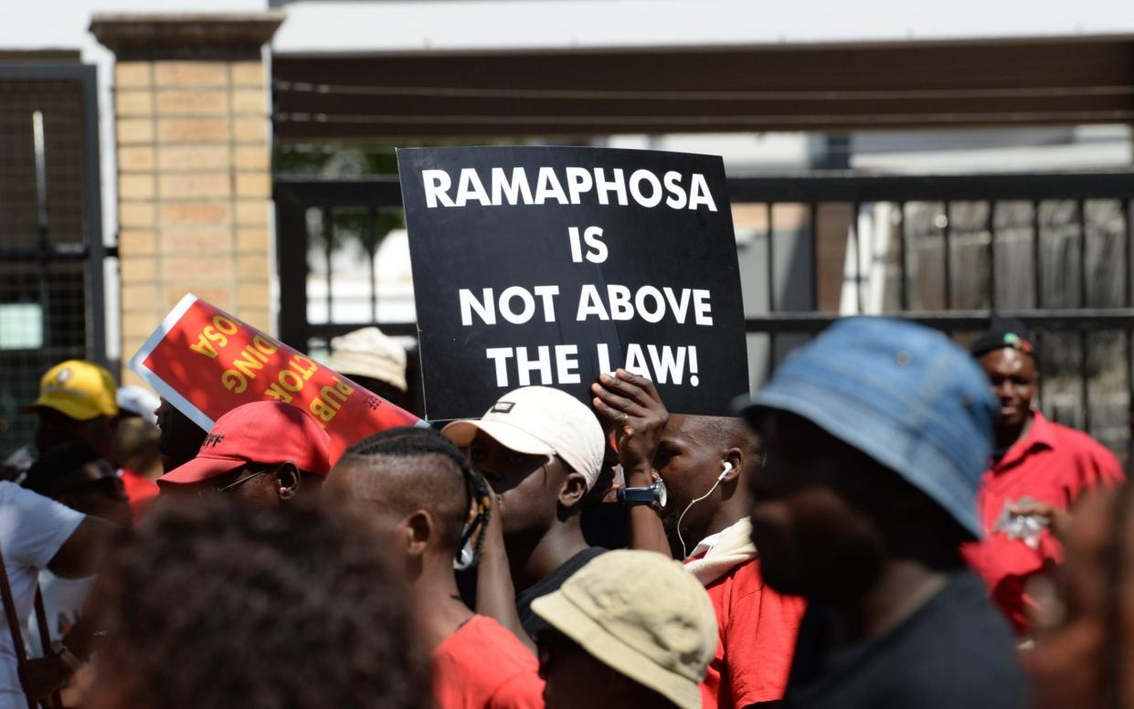 Protesters in South Africa on September 9 - Gallo/Gallo Images Editorial