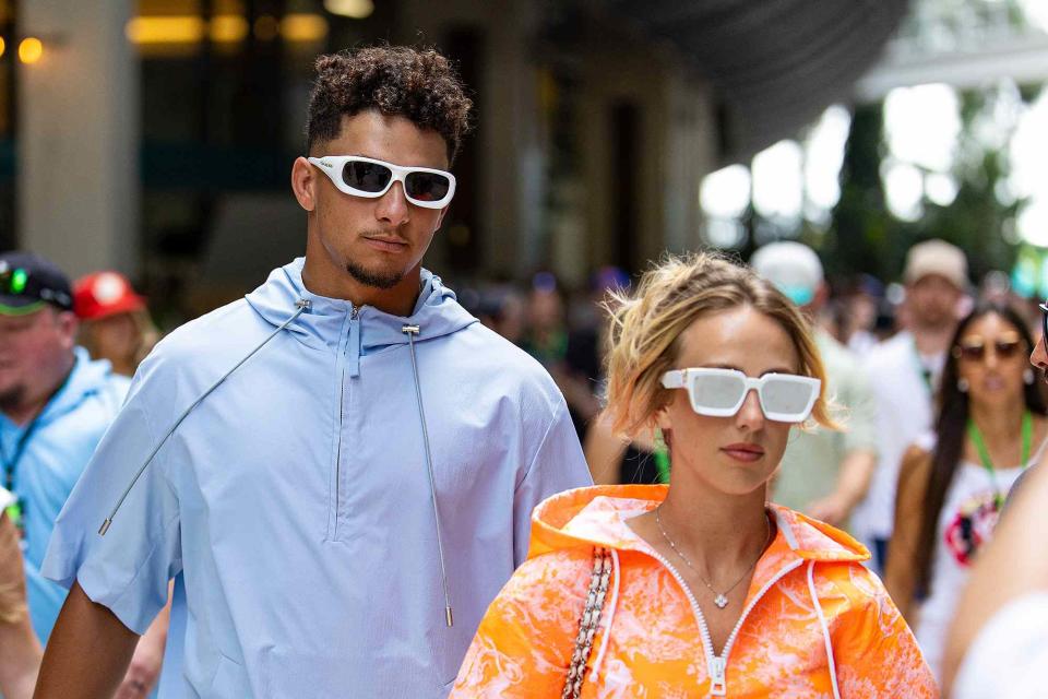 <p>Kym Illman/Getty</p> Brittany and Patrick Mahomes spotted in Miami for F1 Grand Prix festivities on May 4, 2024
