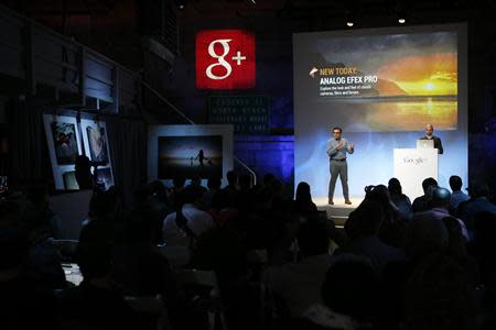 Senior Vice President of Engineering at Google Vic Gundotra speaks about updates to Google Plus during a Google event in San Francisco, California, October 29, 2013. REUTERS/Beck Diefenbach