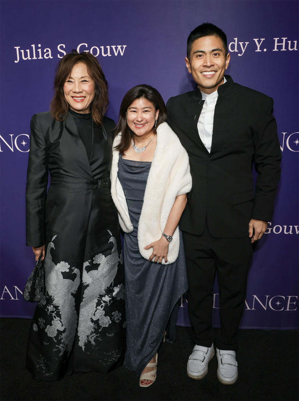 Janet Yang, Michelle K. Sugihara, and Bing Chen attend the Radiance Gala presented by Cape at The Ebell Club of Los Angeles on March 21, 2023 in Los Angeles, California.