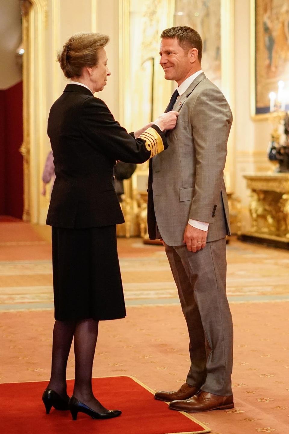 Steve Backshall is made an MBE by The Princess Royal (Aaron Chown/PA) (PA Wire)