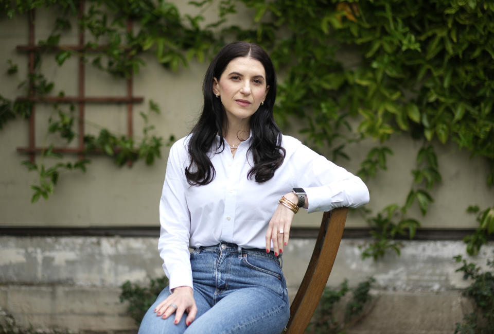 Author Rebecca Serle poses for a portrait in West Hollywood, Calif., on Feb. 29, 2024, to promote her latest book "Expiration Dates." (AP Photo/Chris Pizzello)