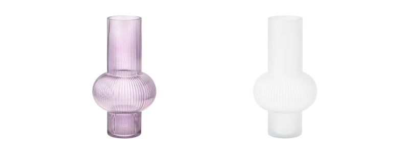 LINE 花瓶（２色 - 白/ 紫色）$300
