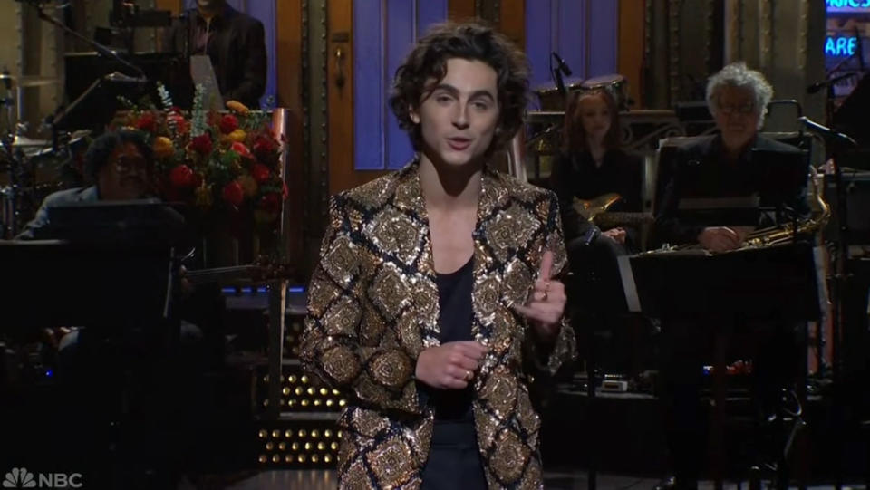 Timothée Chalamet as host of 'SNL'