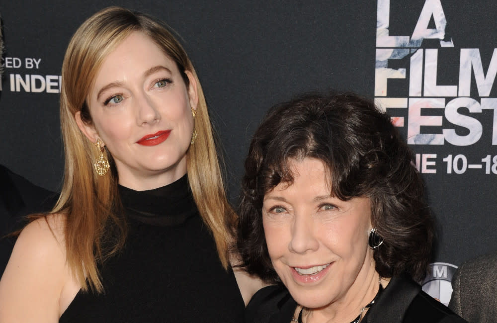 Judy Greer names her smooch with Lily Tomlin as the best on screen kiss of her career credit:Bang Showbiz