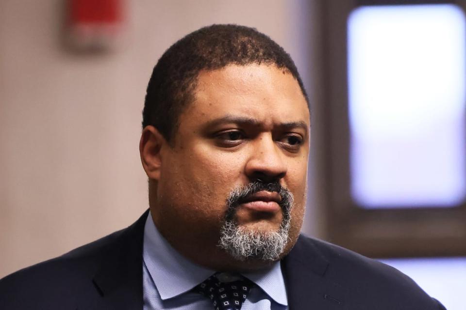 Manhattan District Attorney Alvin Bragg on Dec. 6, 2022, in the courtroom during the Trump Organization tax fraud trial at the New York Supreme Court in New York City. (Photo by Michael M. Santiago/Getty Images)