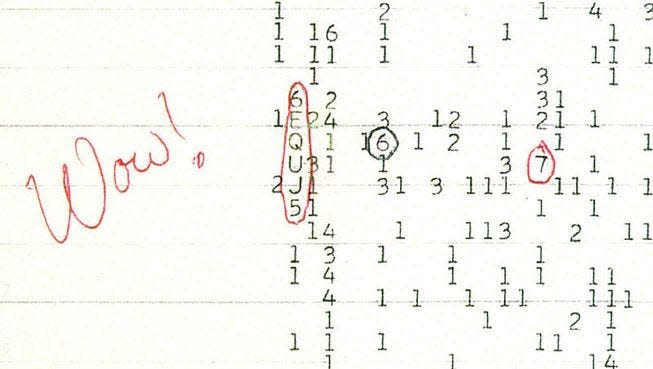 Wow! signal alien