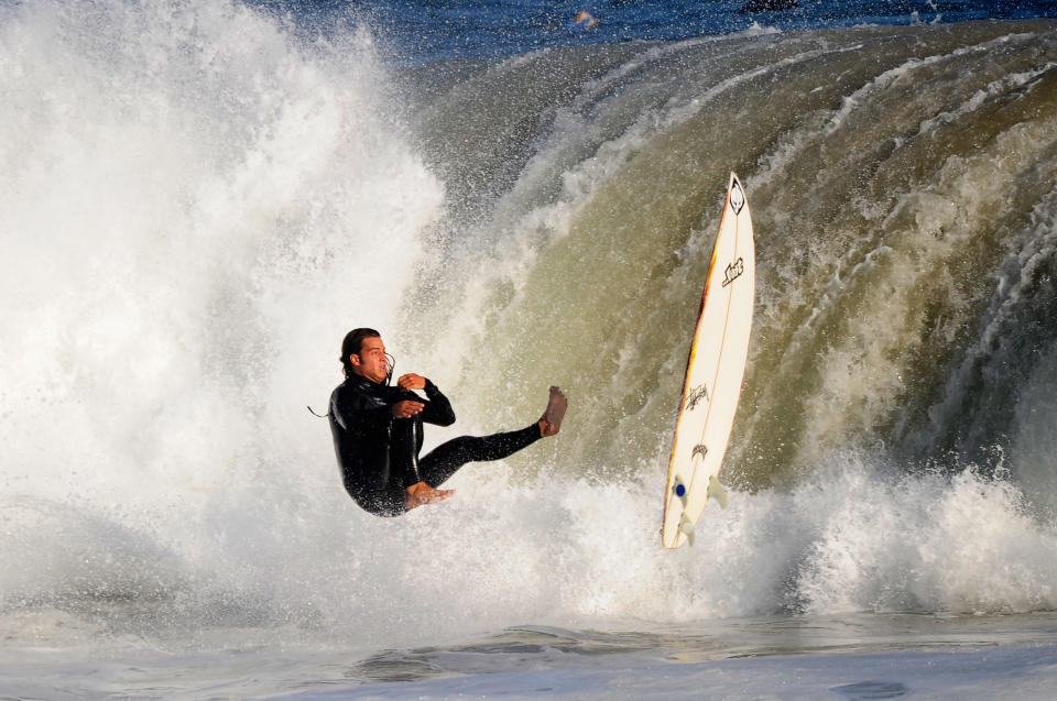 Pacific Storm Brings High Surf To Southern California