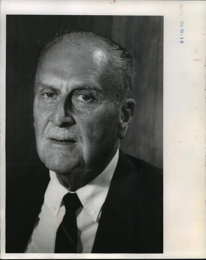 1963. Michael F. Cudahy, son of the founder of Patrick Cudahy, Inc., and board chairman of the meat processing firm became a director in his father&#39;s firm in 1908 and assumed the presidency in 1919 after Patrick died. He retired as president in 1960. He died in 1970.