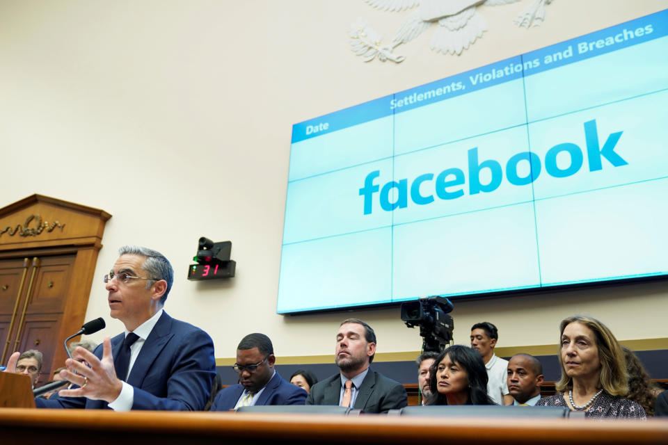 David Marcus, CEO of Facebook’s Calibra, testifies to the House Financial Services Committee hearing on 