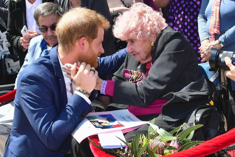 Prince Harry with Daphne Dunne