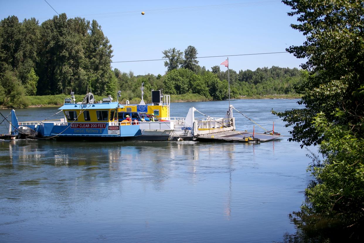 A wastewater pipe runs six miles from the Reworld Marion incinerator in Brooks to the Willamette River, discharging within 500 feet north of the Wheatland Ferry.