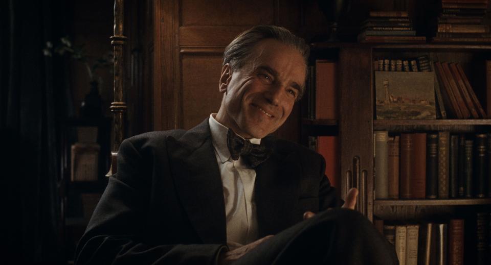 RELEASE DATE: January 19, 2018 TITLE: Phantom Thread STUDIO: Focus Features DIRECTOR: Paul Thomas Anderson PLOT: Set in 1950's London, Reynolds Woodcock is a renowned dressmaker whose fastidious life is disrupted by a young, strong-willed woman, Alma, who becomes his muse and lover. STARRING: Vicky Krieps, Daniel Day-Lewis, Lesley Manville. (Credit Image: © Focus Features/Entertainment Pictures)