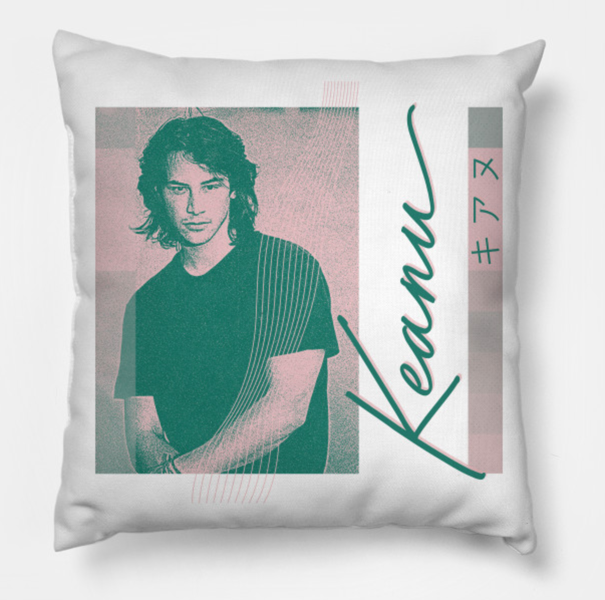 Keanu Reeves 90s Aesthetic Fan Design Pillow