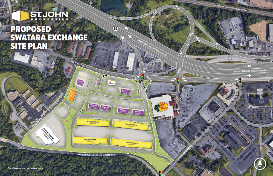 <em>St. John Properties redevelopment site plan for Harrisburg Mall</em>