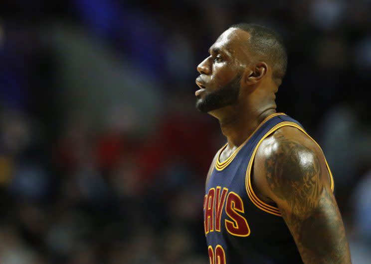 LeBron James is a top-7 all-time scorer at just 32 years old. (AP)