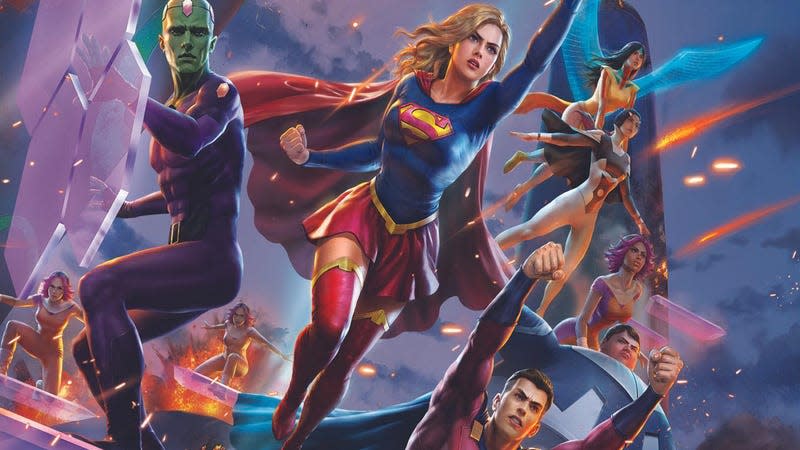 Cover art to Warner Bros. Legion of Super-Heroes.