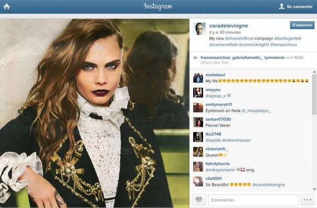 Cara Delevingne posts peek at new Chanel campaign