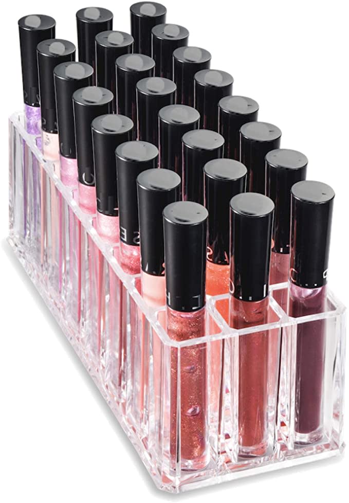 Alegory Acrylic Lip Gloss Makeup Organizer. (Image via Amazon)