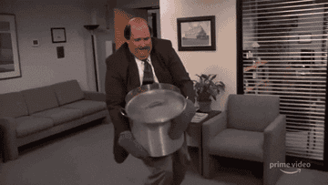 Kevin drops the chilli in "The Office."