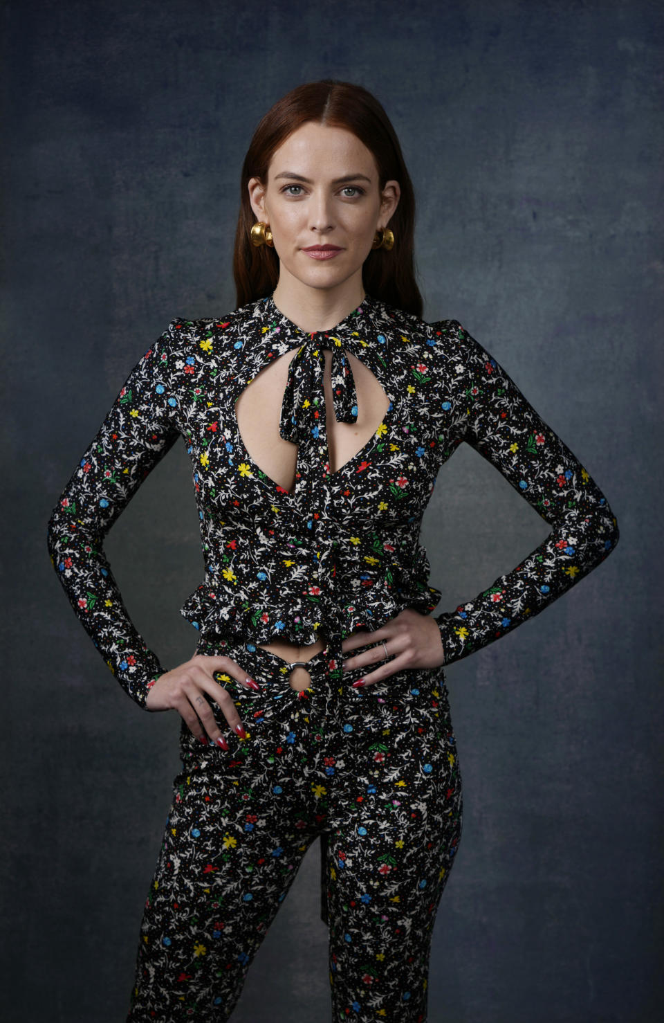 Riley Keough, a cast member in the streaming miniseries "Daisy Jones and the Six," poses for a portrait at the Four Seasons Hotel, Tuesday, Feb. 21, 2023, in Los Angeles. (AP Photo/Chris Pizzello)