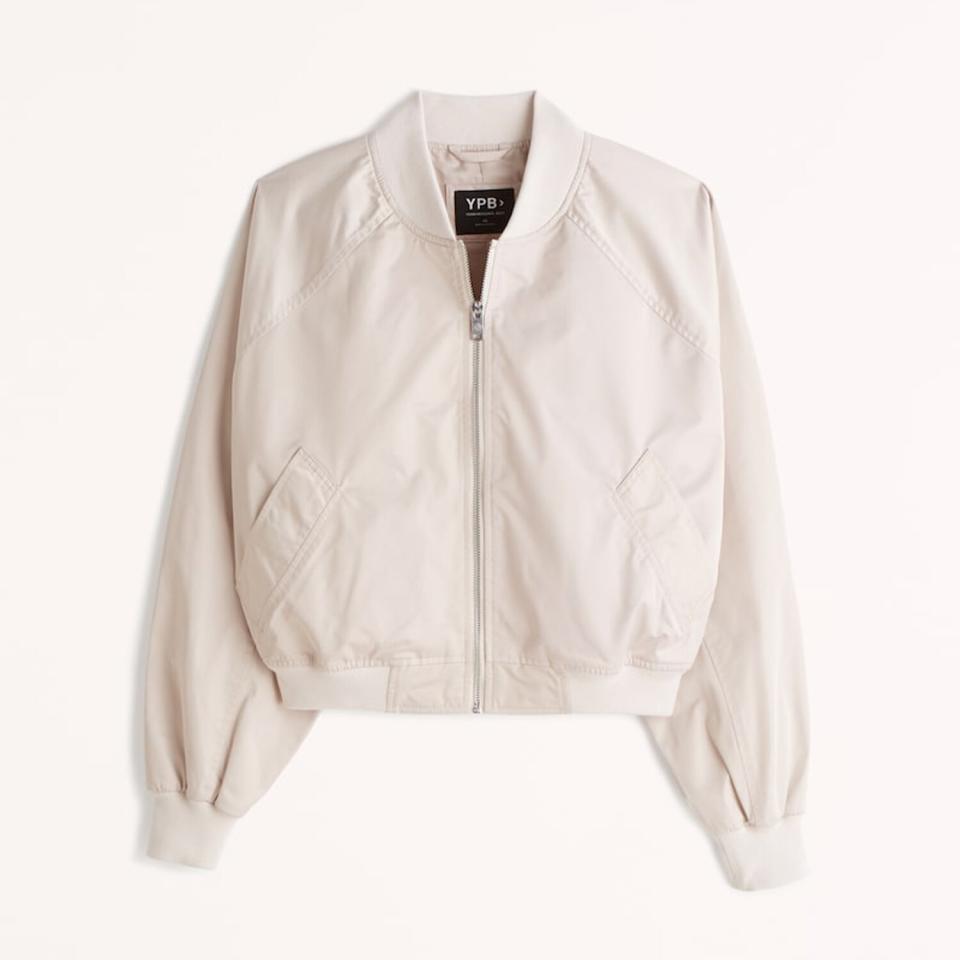 abercrombie YPB Satin Bomber Jacket