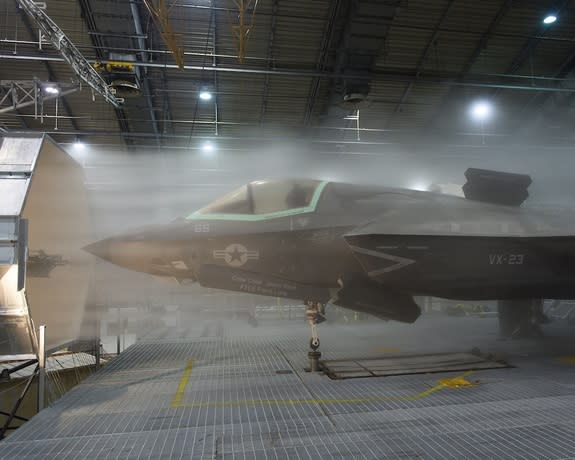 The F-35 was hit with icy winds during a recent round of testing.