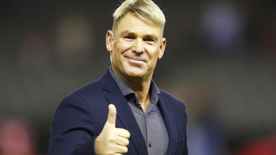 Shane Warne, pictured here at the Big Bash match between the Melbourne Renegades and Melbourne Stars in January.