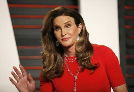 Caitlyn Jenner arrives at the Vanity Fair Oscar Party in Beverly Hills, California February 28, 2016. REUTERS/Danny Moloshok