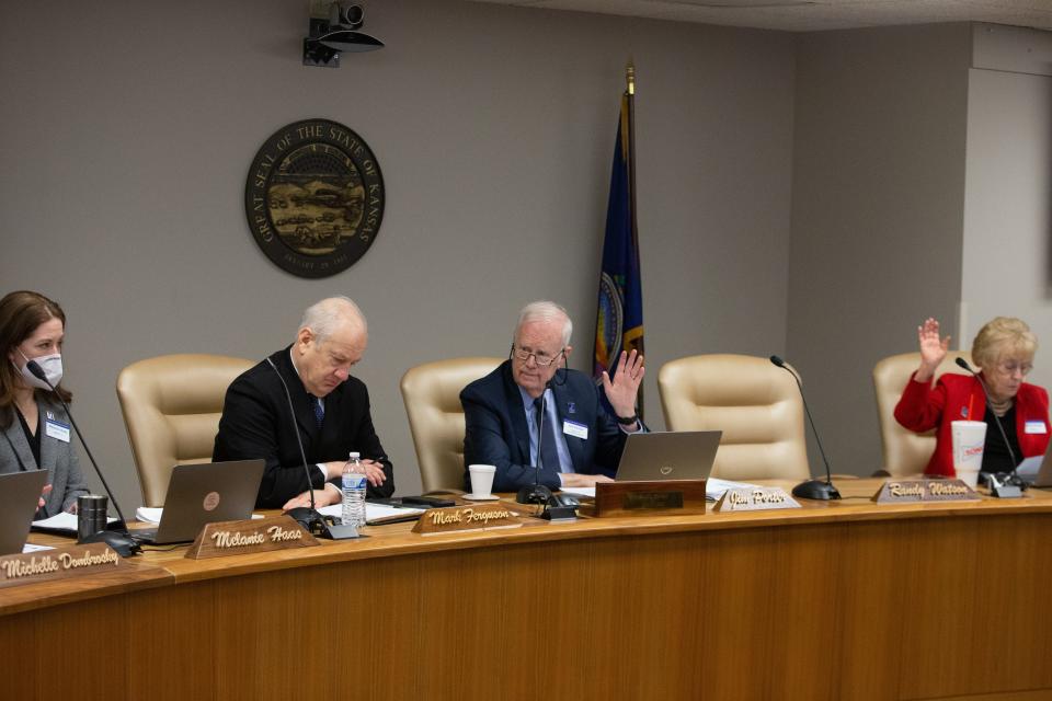 The Kansas State Board of Education voted to go into executive session during Friday's special meeting before announcing commissioner Randy Watson's suspension.