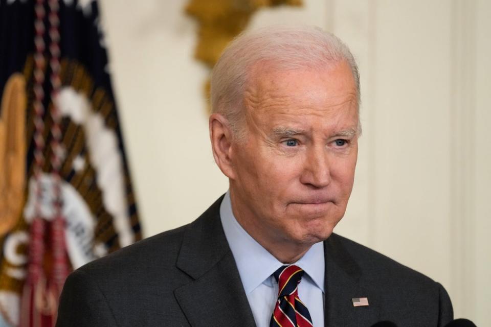 President Joe Biden speaks about the school shooting in Nashville (AP)