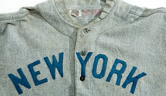 Lot Detail - Babe Ruth Issued Presentation New York Yankees Uniform