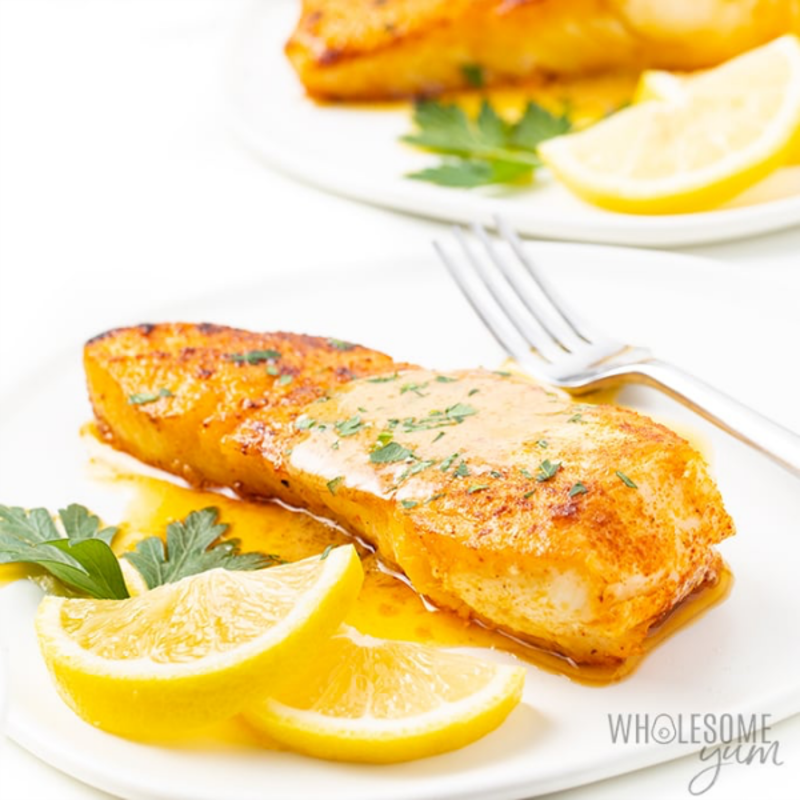 <p>Wholesome Yum</p><p>This pan-seared halibut recipe with lemon butter sauce takes just 20 minutes. In this post, you'll learn how to pan-sear halibut, plus how to make the perfect sauce to top it with.</p><p><strong>Get the recipe: <a href="https://www.wholesomeyum.com/pan-seared-halibut-recipe/" rel="nofollow noopener" target="_blank" data-ylk="slk:Pan Seared Halibut with Lemon Butter Sauce;elm:context_link;itc:0;sec:content-canvas" class="link ">Pan Seared Halibut with Lemon Butter Sauce</a></strong></p>