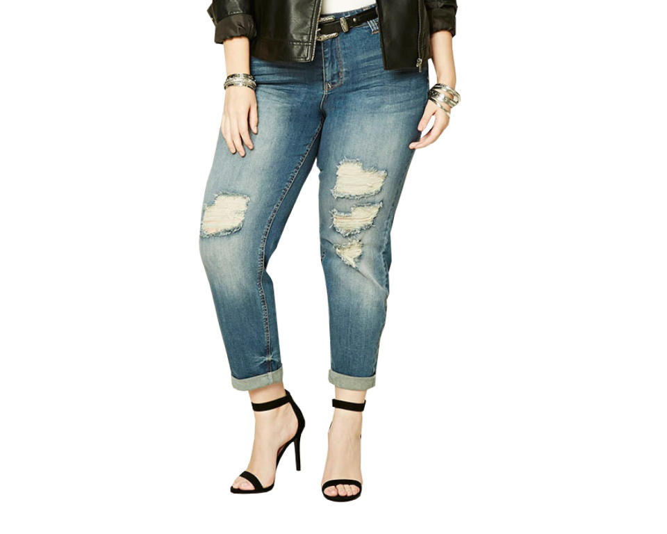 Forever 21 Plus Size Distressed Jeans