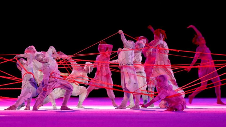 Performers dance during the Opening Ceremony of the Tokyo 2020 Olympic Games at Olympic Stadium on July 23, 2021 in Tokyo, Japan.