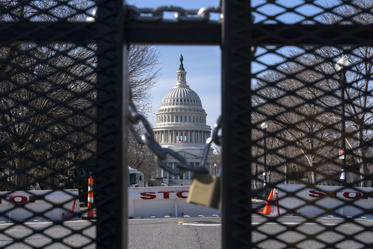 Security has been stepped up ahead of the inauguration of President-elect Joe Biden in light of the insurrection at the US Capitol on 6 January (AP)