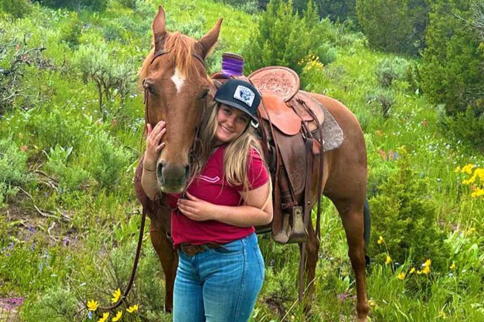 <p>facebook</p> Mailee Cooper with her horse Bree