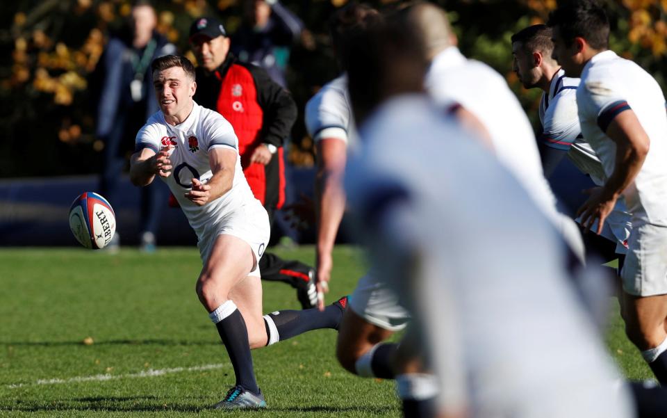George Ford leads the line in training - Action Images via Reuters