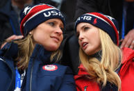 <p>Ivanka Trump speaks with IOC executive board member Angela Ruggiero during the Snowboard – Men’s Big Air Final at Alpensia Ski Jumping Centre on February 24, 2018 in Pyeongchang-gun, South Korea. Ivanka Trump is on a four-day visit to South Korea to attend the closing ceremony of the PyeongChang Winter Olympics. (Photo by Carl Court/Getty Images) </p>