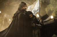 Rory McCann and Maisie Williams in the "Game of Thrones" Season 3 finale, "Mhysa."