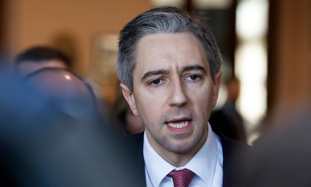 <span>Simon Harris speaking to the media on Friday. As leader he is expected to say he wants Fine Gael to revert to core values.</span><span>Photograph: Nick Bradshaw/PA</span>