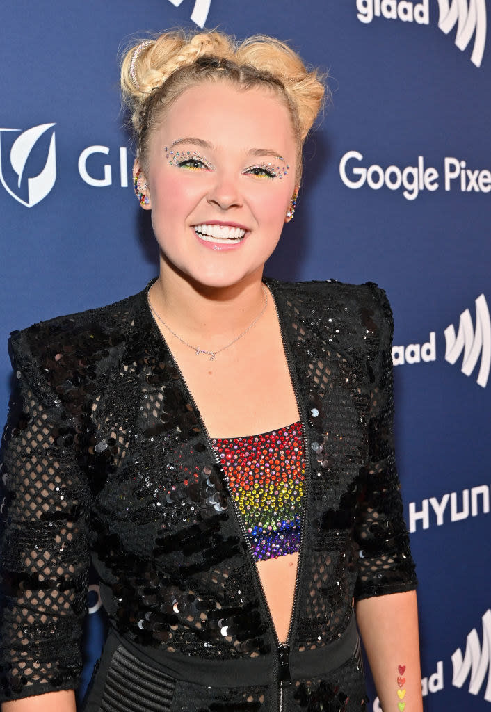 A closeup of JoJo Siwa smiling