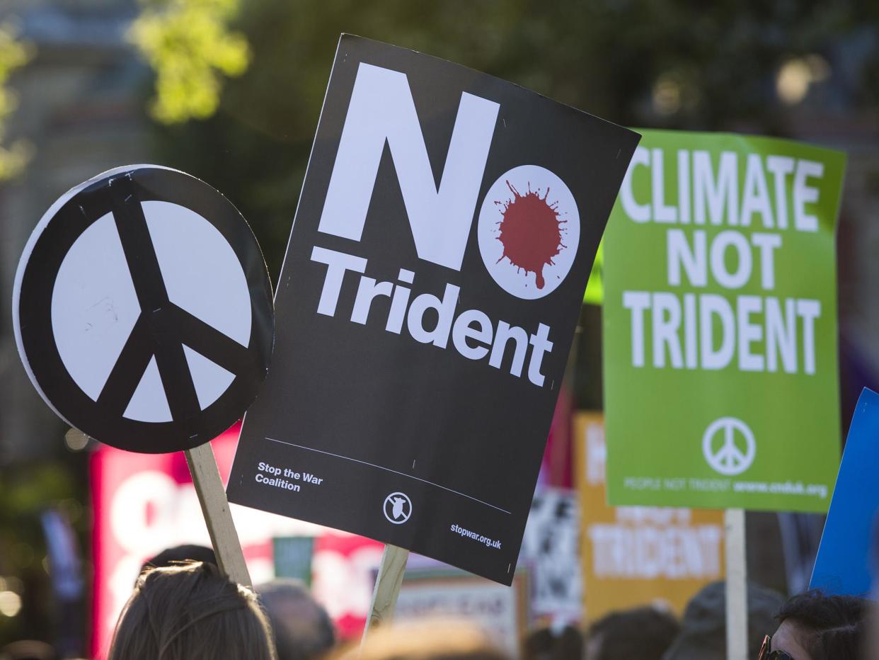 Anti-nuclear weapons protesters (FILE): Getty